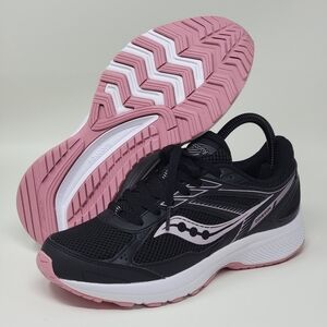 Saucony Cohesion 14 Athletic Running Shoes Black Pink S10628-1 Women’s Size 8